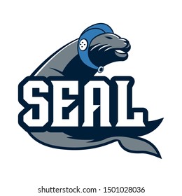 Sea Lion - Seal water polo or Beach volleyball mascot vector illustration