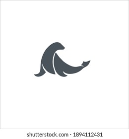 Sea Lion Symbol Logo. Vector Illustration.