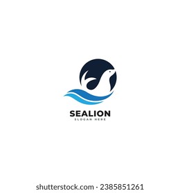 Sea lion symbol - vector illustration