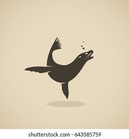 Sea Lion Symbol - Vector Illustration