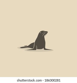 Sea Lion - Vector Illustration