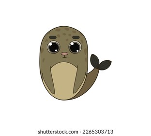 Sea lion vector isolated color icon. Sea lion animal vector icon. Sea lion icon