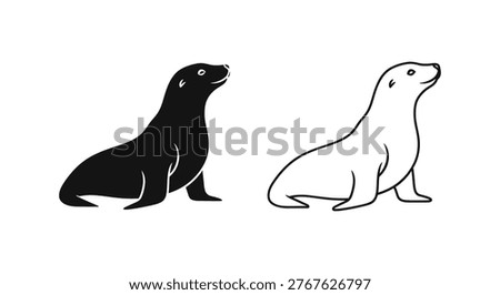 Sea Lion vs Seal Distinctive Marine Mammal Comparison Vector