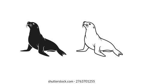 Sea Lion vs Sealion Illustration Guide Vector