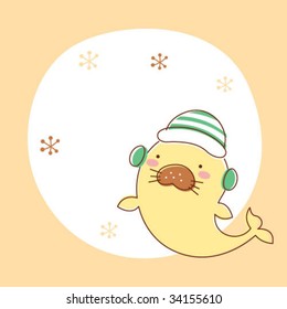 sea lion xmas card