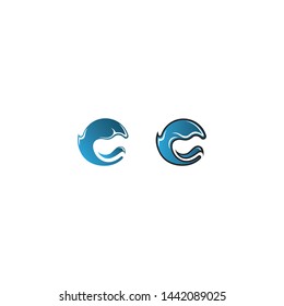 sea ​​wave logo with big waves, wave logo,beach icon