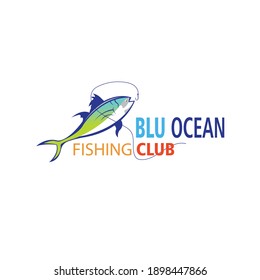 sea ​​fish logo color illustration, angler. vector design