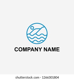 Sea Logo Design Stock Vector (royalty Free) 1266301804 