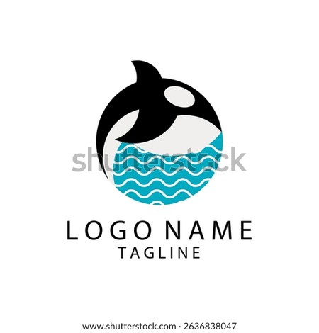 sea ​​orca logo design vector