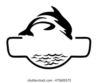 sea Logo with fish. 