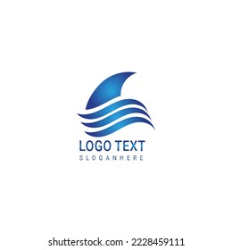 sea ​​fish logo simple color illustration design vector