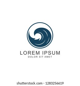 plantilla de logotipo marino