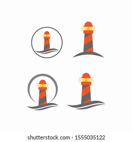 sea ​​tower logo vector design