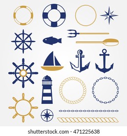 Sea Marine Vector Elements