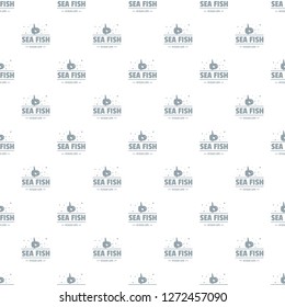 Sea market pattern vector seamless repeat for any web design