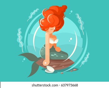 Sea mermaid character