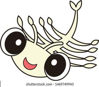 Sea Monkey Artemia Character Vector Illustration Clip Art cartoon
