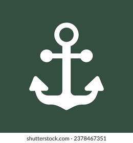 sea ​​anchor monochrome icon vektor