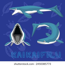 Sea Monster Kaikaifilu Cartoon Vector Illustration