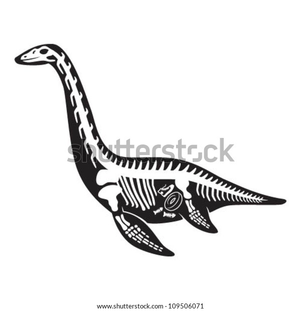 Sea Monster Skeleton Stock Vector (Royalty Free) 109506071