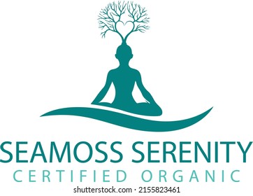 Sea Moss Serenity Logo Design Template