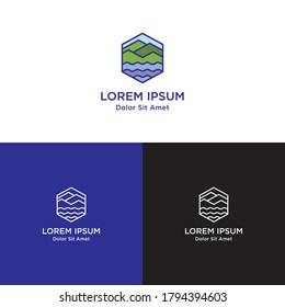 Sea & Mountain Symbol Logo