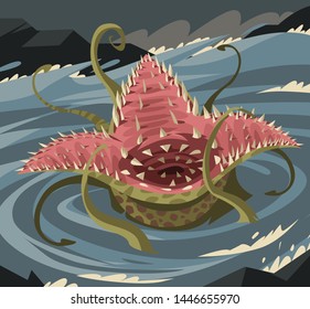 sea mythology whirlpool hungry charybdis monster