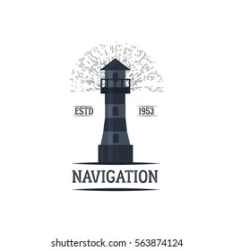 Sea and nautical decoration isolated on white background. Marine of element for company logo, business identity anchor retro badge and web decor or other design. Vector nautical logo.