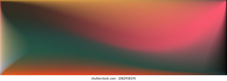 Sea Neon Wavy Gradient Mesh. Blank Bright Smooth Surface Backdrop. Water Dark Vivid Smooth Surface Illustration. Natural  Vibrant Blurred Background. Multicolor Rainbow Wavy Gradient Mesh.
