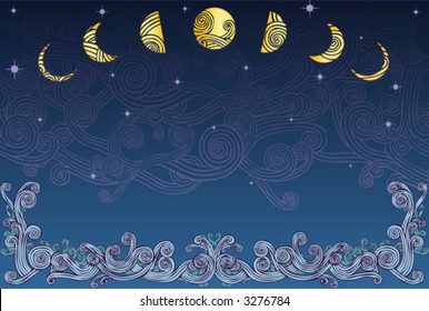 Sea, Night, and Sky Design, (also in jpeg)