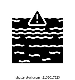sea ocean crisis glyph icon vector. sea ocean crisis sign. isolated contour symbol black illustration