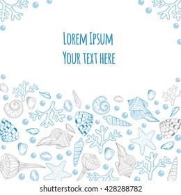 Sea and ocean design template. Vector illustration