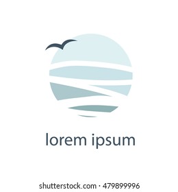 sea (ocean). logo design. vector illustration