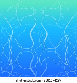 Sea or ocean surface top view in cartoon style seamless background. Tropical coast line, landscape, scenery.