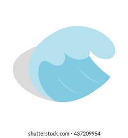 Sea or ocean wave icon, isometric 3d style
