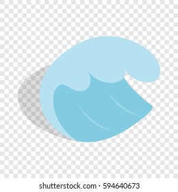 Sea or ocean wave isometric icon 3d on a transparent background vector illustration