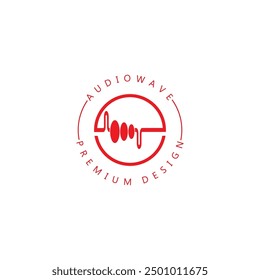 Sea Ocean Wave Line Logo Simple Monoline Style Ilustración de Vector