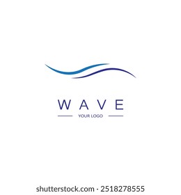 sea ocean wave line logo simple monoline style vector icon symbol illustration