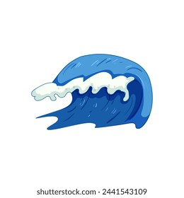 sea ocean waves cartoon. water blue, abstract summer, line surf sea ocean waves sign. isolated symbol vector illustration