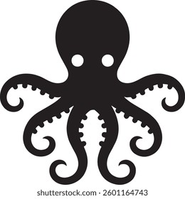 Sea Octopus icon art design .
