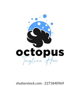 sea octopus vector illustration logo design