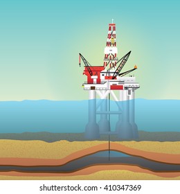 Sea Oil Rig