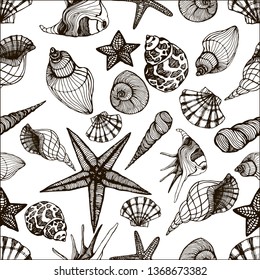 sea ​​pattern on white background