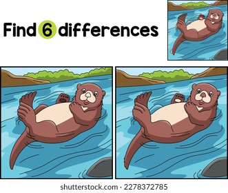 Sea Otter Animal Find The Differences