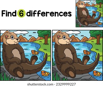 Sea Otter Animal Find The Differences