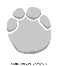 Sea otter footprint flat icon Wildlife Steps and trails