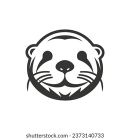 Sea otter Icon on White Background - Simple Vector Illustration