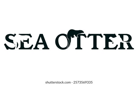 Sea Otter Letter Logo Design, Majestic Sea Otter Monogram Logo, Sea Otter Lettermark for Branding, Bold Sea Otter Letter Identity Design, Luxury Logo with Letters