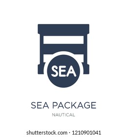 sea Package icon. Trendy flat vector sea Package icon on white background from Nautical collection, vector illustration can be use for web and mobile, eps10