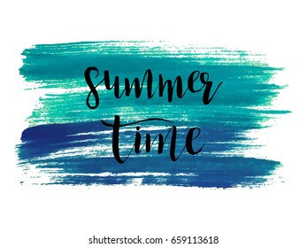 Sea painting background. Vector brush stroke, bright color wallpaper, flyer, brochure, banner or voucher discount
